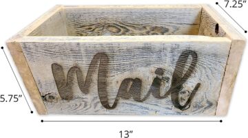 Reclaimed Wood Box for Mail Laser engraved box size