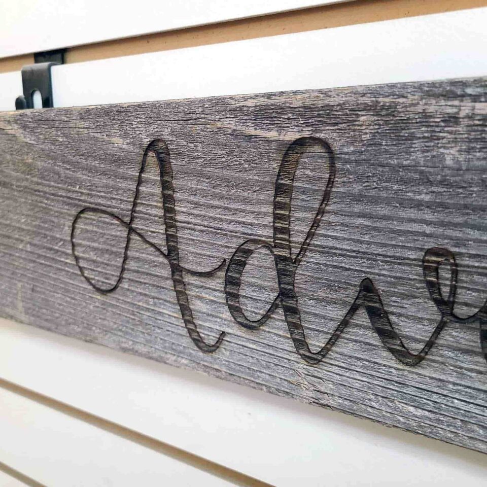 Adventure Awaits Sign with Engraved Design | Rockin' Wood