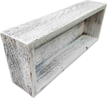 Rustic Wooden Box for Centerpiece-White1