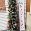 Feliz Navidad Vertical Sign with Christmas Tree