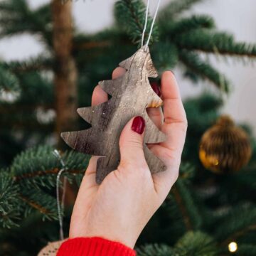 Barnwood Christmas Tree Cutouts – Wooden Trees Hanging Ornaments