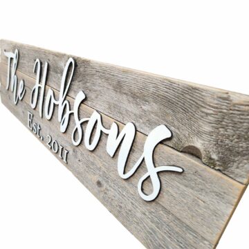 Family Name Sign -side-2