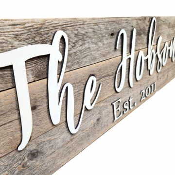 Family Name Sign -side