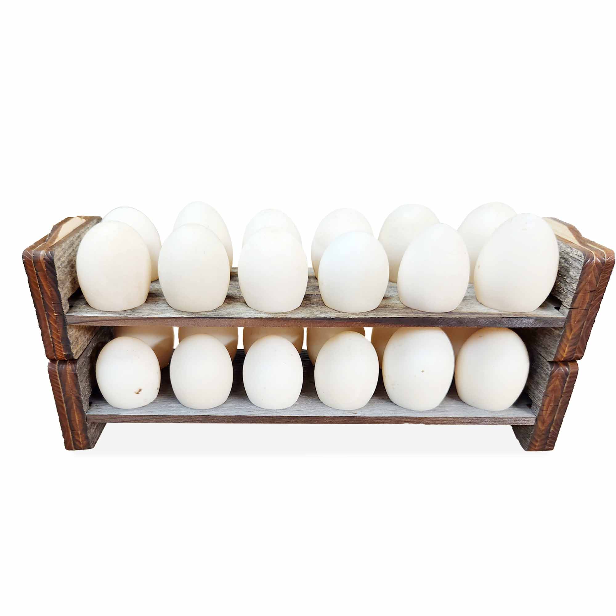 Egg Holder Tray- Countertop Stackable Egg Rack For Fresh Eggs - Rockin' Wood
