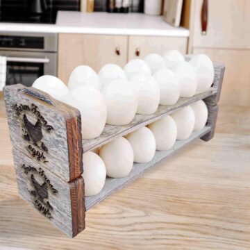 Egg Holder Tray- Countertop Stackable Egg Rack For Fresh Eggs