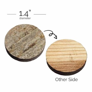 Rustic Reclaimed Wood Circles for Crafts and Projects – 1.4″ Diameter (1.4 inch)