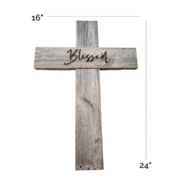 Rustic Reclaimed Wood Cross-blessed-size
