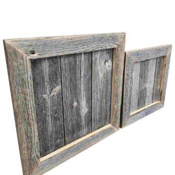 Framed blank signs side