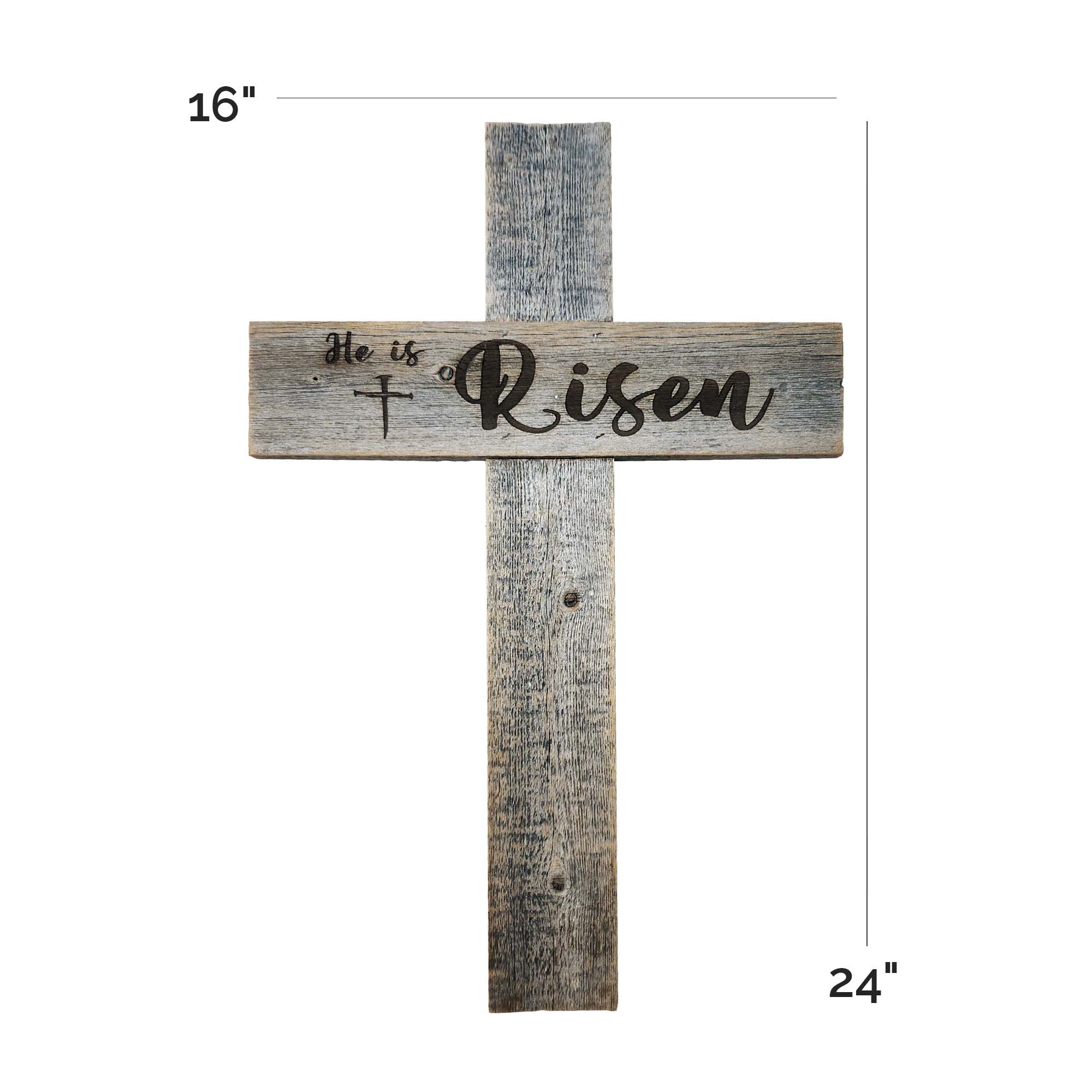 Rockin' Wood - Rustic Reclaimed Wood Cross, Christian Home Decor (Large)