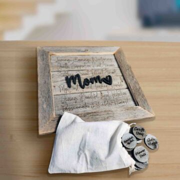 Mother’s Day Gift Bundle – Framed Sign and Gift Tokens made from Reclaimed Wood