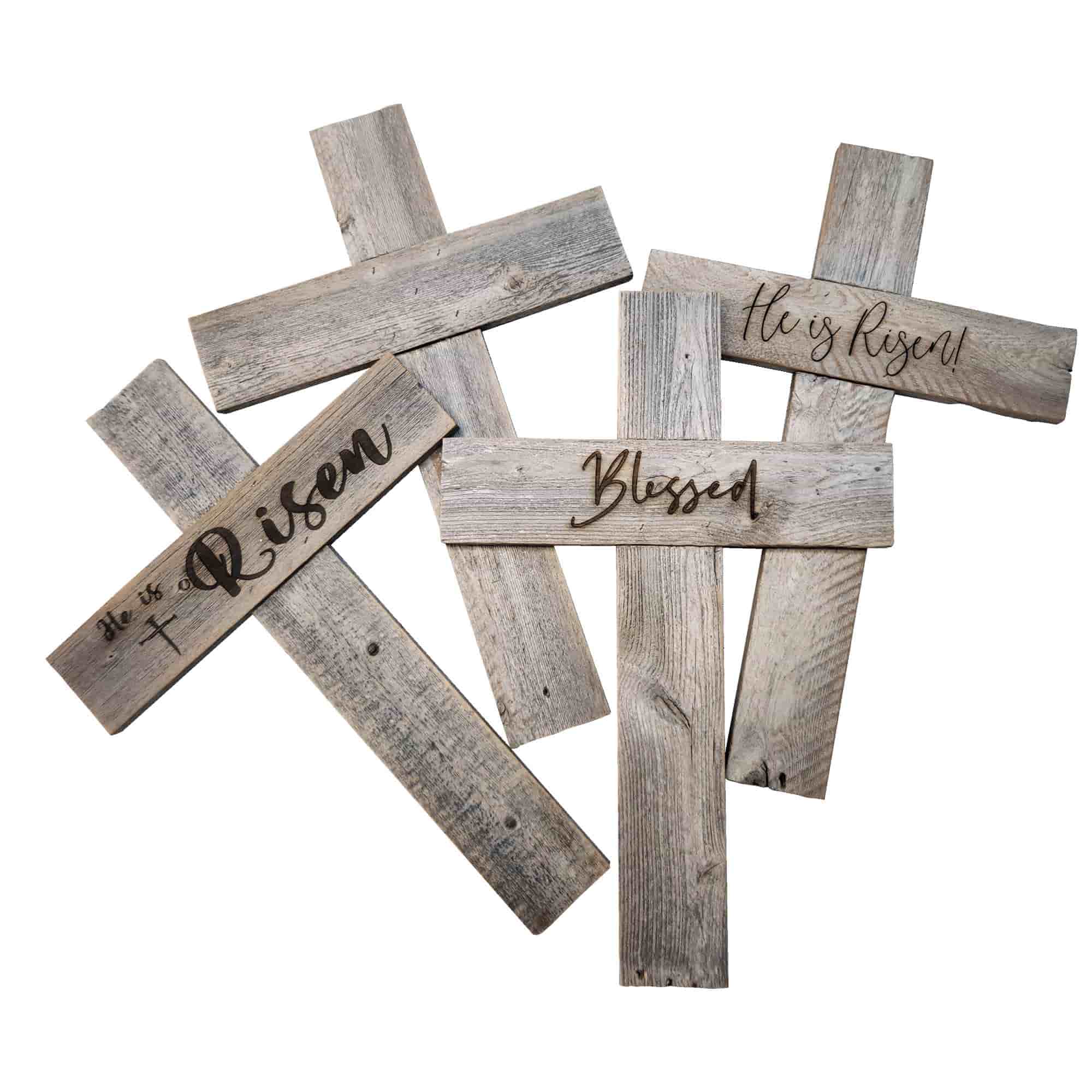 Rockin' Wood - Rustic Reclaimed Wood Cross, Christian Home Decor (Large)