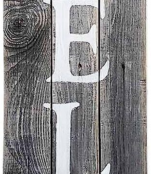 Oh Hello vertical sign – Hand painted (Grey/White)