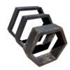 Black Hexagonal Shelves-side
