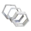 Whitewash hexagon shelves-front