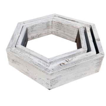 hexagonal shelves front by 3's sizes