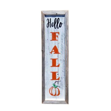Hello Fall Sign White