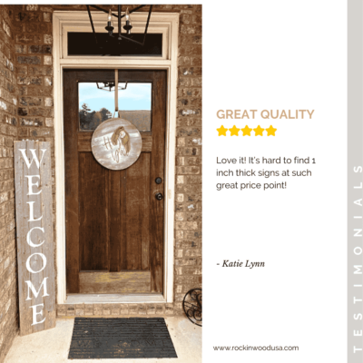 Amazon Review - Welcome Sign