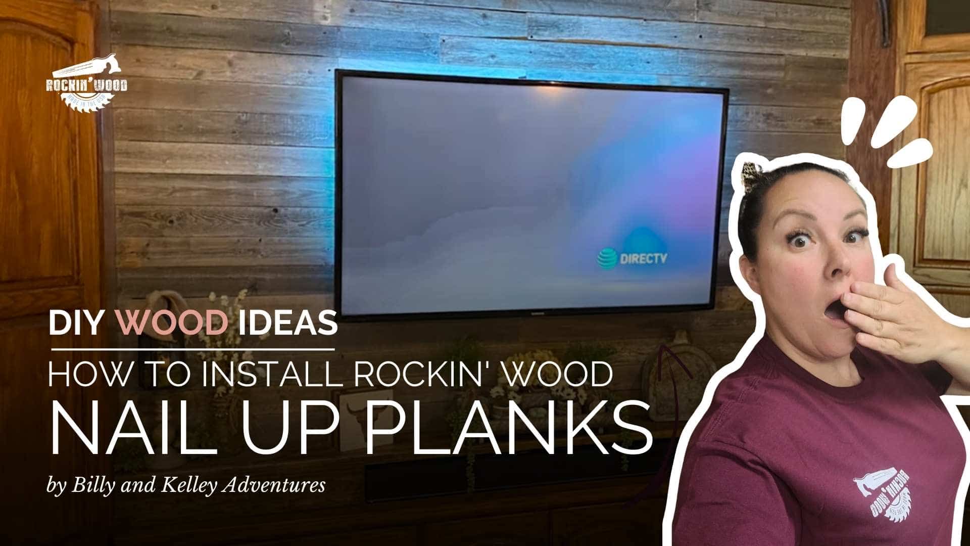 DIY wood idea nail up planks on wall
