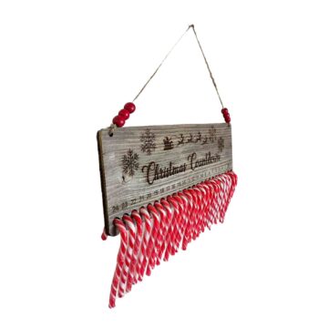 Candy Cane Christmas Countdown -Advent Calendar-Plain-side