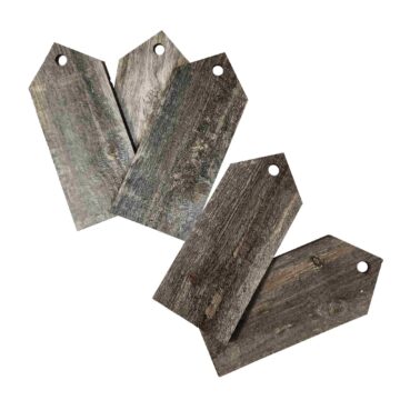 Barnwood Blank Gift Tags (w/ Jute Twine and 3 Beads per tag)