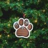 Customized Dog Paw Ornament-blank on christmas tree