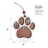 Customized Dog Paw Ornament-dimension