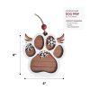 Customized Dog Paw Ornament-with wings-dimensions