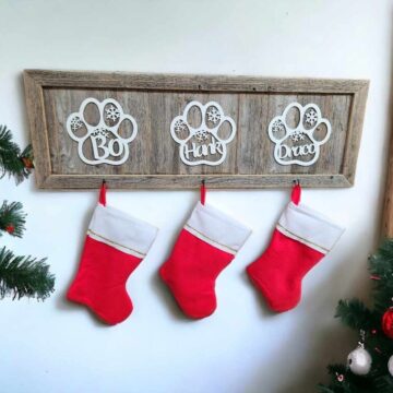 Customized Dog Paw Stocking Hanger