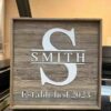 Personalized Family Name Established Sign on Reclaimed Barn Wood - 2