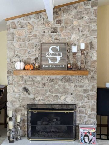 Personalized Family Name Established Sign on Reclaimed Barn Wood