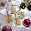 Personalized Mini Cutting Board Ornaments - Rustic Charm for Your Christmas Tree - Customized