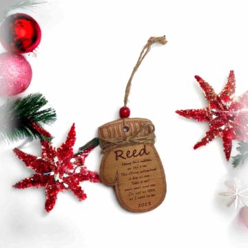 Customized Christmas Ornament (Mitten)