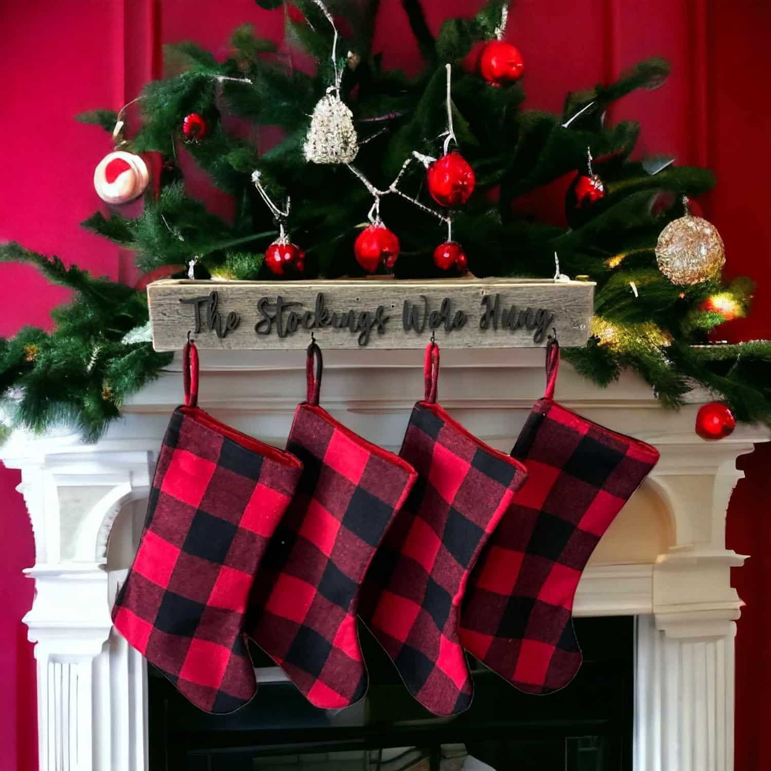 Stocking Hanger Box Made with Reclaimed Wood The Stockings were Hung