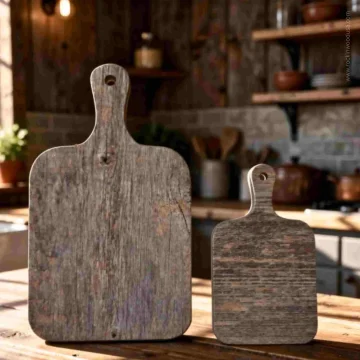 blank cutting boards in kitchen counter