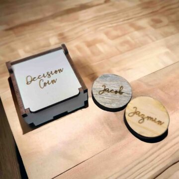 Decision coin and a box