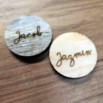 Customized Decision Coin Made from Real Rustic Wood