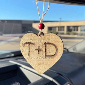 Customized Heart keychain and Car Charm