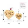 Customized Heart keychain and Car Charm-Dimension