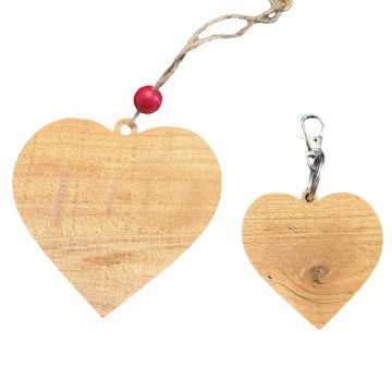 Customized Heart Keychain or Car Charm