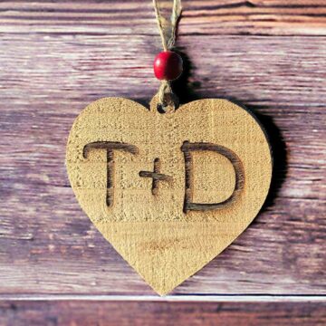 Heart Keychain on table