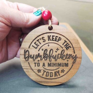 Dumbfuckery Ornament – Funny Gift Idea (3.5in)