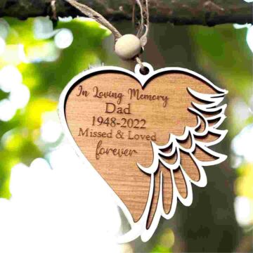 Customized Memorial Ornament made from Reclaimed Wood