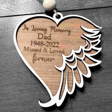 Memorial Ornament-size comparison