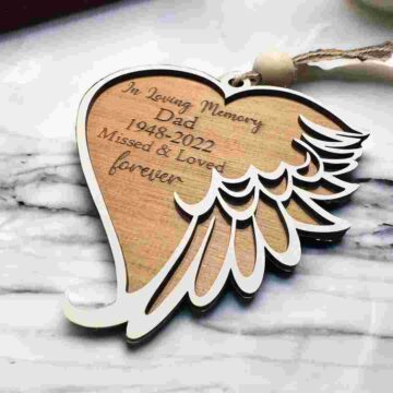 Customized Memorial Ornament made from Reclaimed Wood