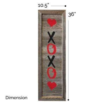 XOXO Sign-weathered grey-size