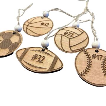 Customized Sports Car Charm Diffuser with Jersey Number made in reclaimed wood