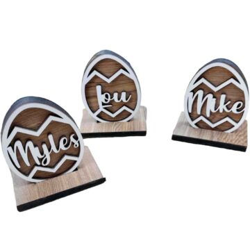 Easter Egg Place Settings made with Real Reclaimed Barn Wood