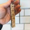 Name Tile Engraved and Cut Customized Keychain-AShton