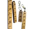 Name Tile Engraved and Cut Customized Keychain
