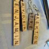 Name Tile Engraved and Cut Customized Keychain-variety